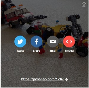 Die Share-Funktionen der App JamSnap im Überblick
